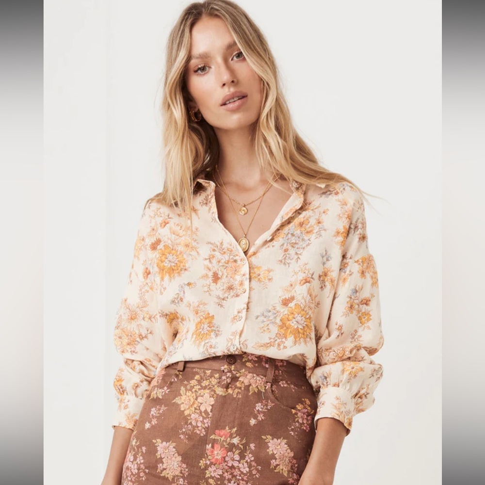 SPELL MEADOWLAND LINEN BLOUSE
Cream XL